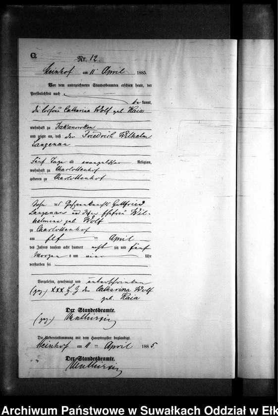 image.from.unit.number "Sterbe-Neben-Register des Preussischen Standes-Amtes Gr. Strengeln Kreis Angerburg"