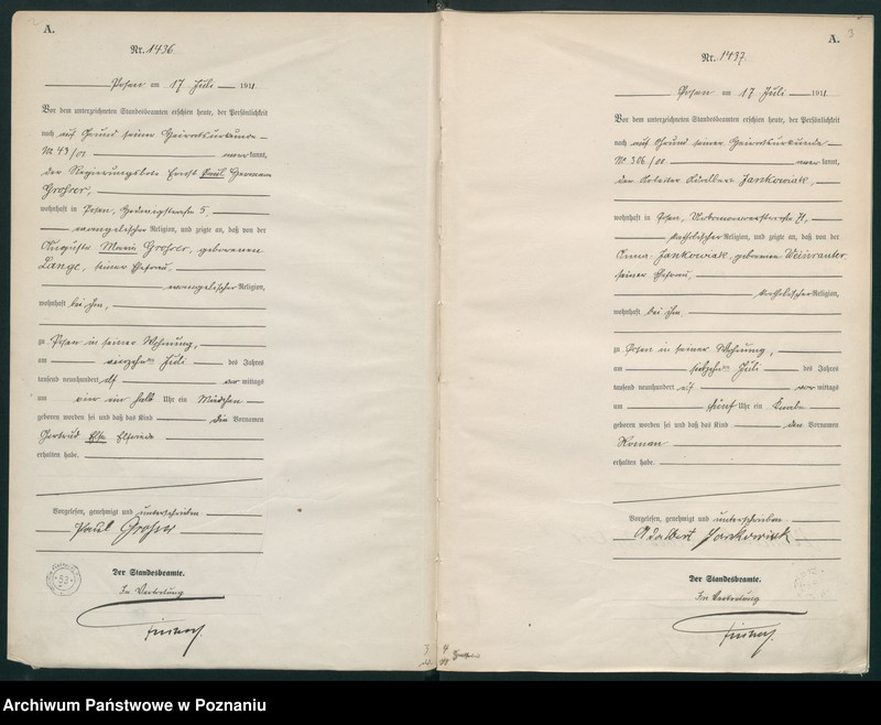 Obraz 4 z jednostki "Księga miejscowa urodzeń tom IV [Rejestr główny urodzeń]"