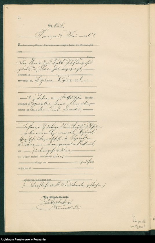 Obraz 12 z jednostki "Księga miejscowa zgonów tom III"