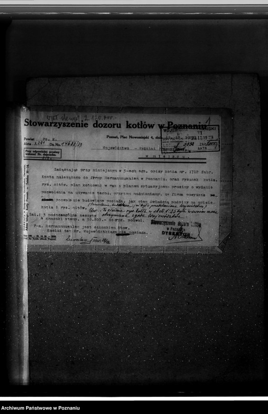 image.from.unit.number "Młyn parowy Hermannmuehlen Towarzystwo Akcyjne W Poznaniu nr woj. 183"