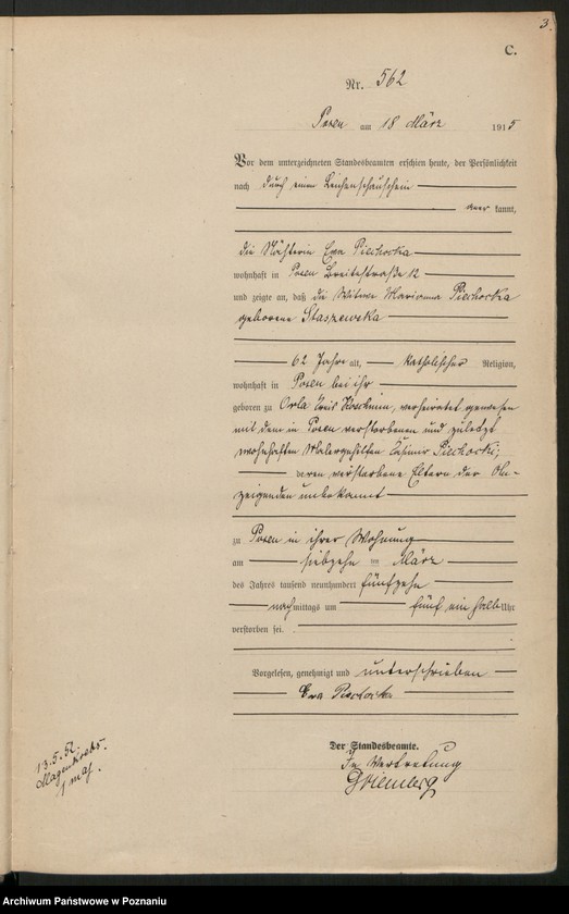 Obraz 5 z jednostki "Księga miejscowa zgonów tom II [Rejestr główny zgonów]"