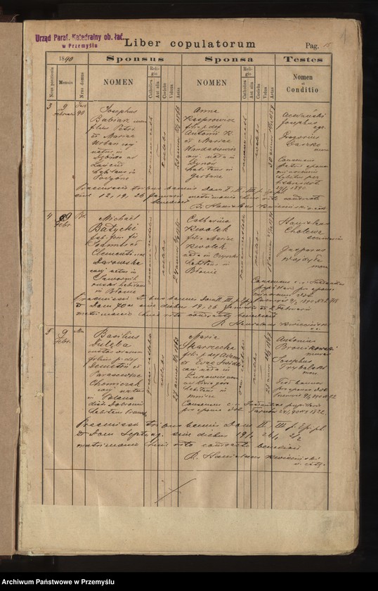 Obraz z jednostki "[Księga małżeństw Garbarze, Błonie oraz Wilcze i Przekopana 1890-1896; Księga urodzeń Garbarze, Błonie oraz Wilcze i Przekopana 1889-1895; Księga zgonów Garbarze, Błonie oraz Wilcze i Przekopana 1890-1902]"