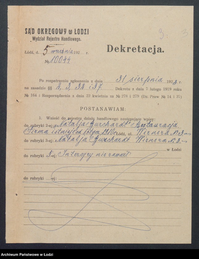 Obraz 5 z jednostki "Natalja Burchardt – restauracja"