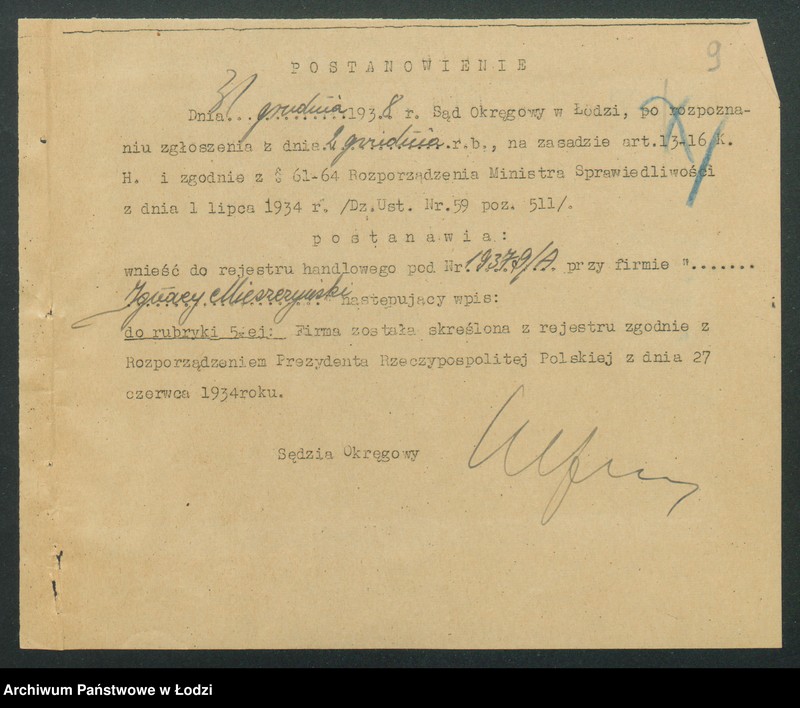 Obraz 11 z jednostki "Ignacy Mieszczyński- sprzedaż węgla i drzewa"