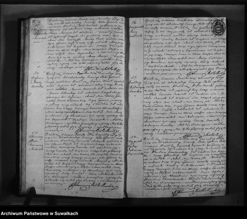 image.from.unit.number "Księga duplikat urodzonych, zaślubionych i umarłych parafiy katolickiej Puńsk na rok 1843"