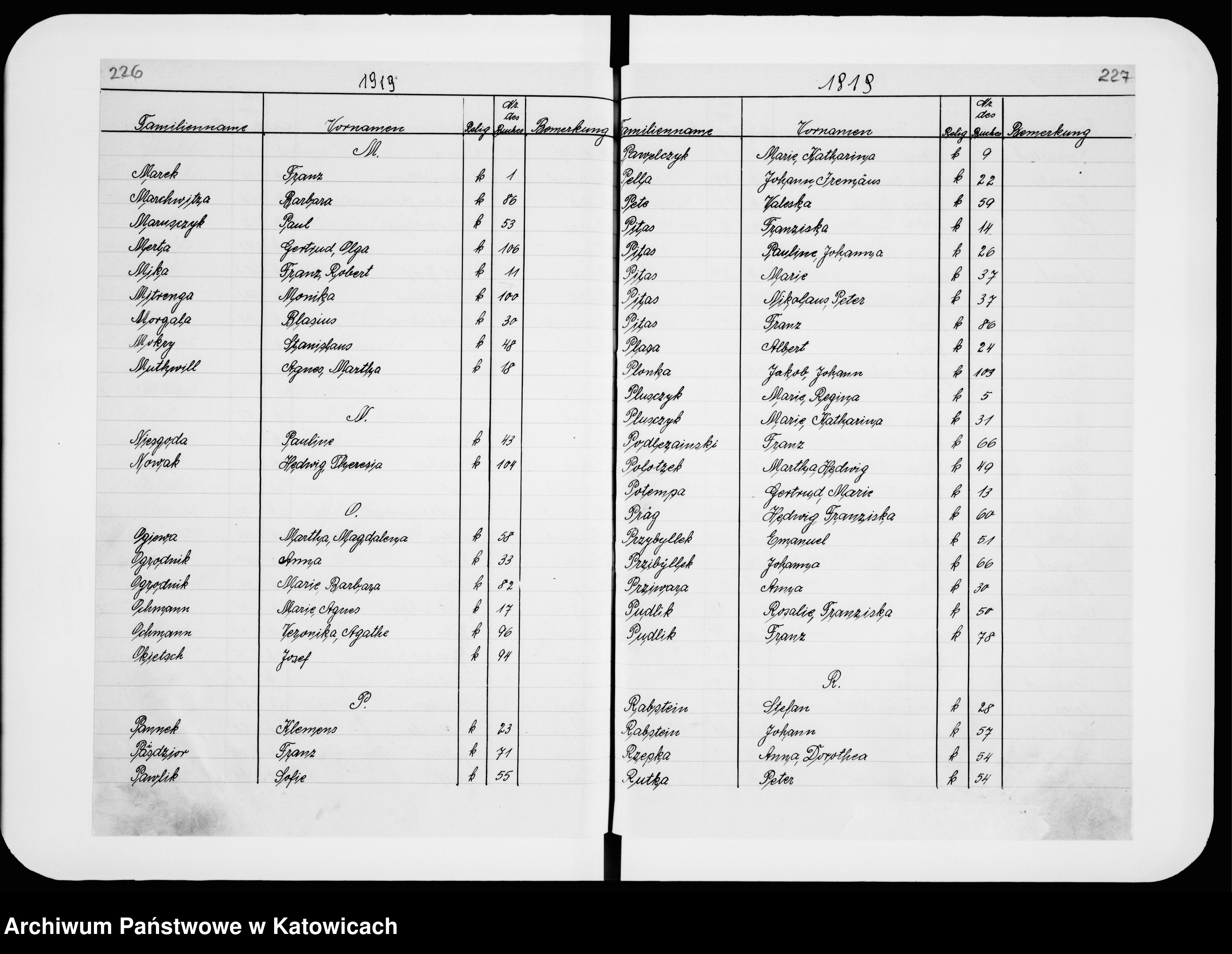 Skan z jednostki: Skorowidz do ksiąg małżeństw