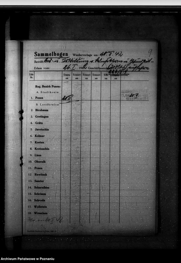 Obraz 13 z jednostki "Zahlenmässige Übersichten über das Medizinalpersonal. Ausbildung der Desinfektoren."