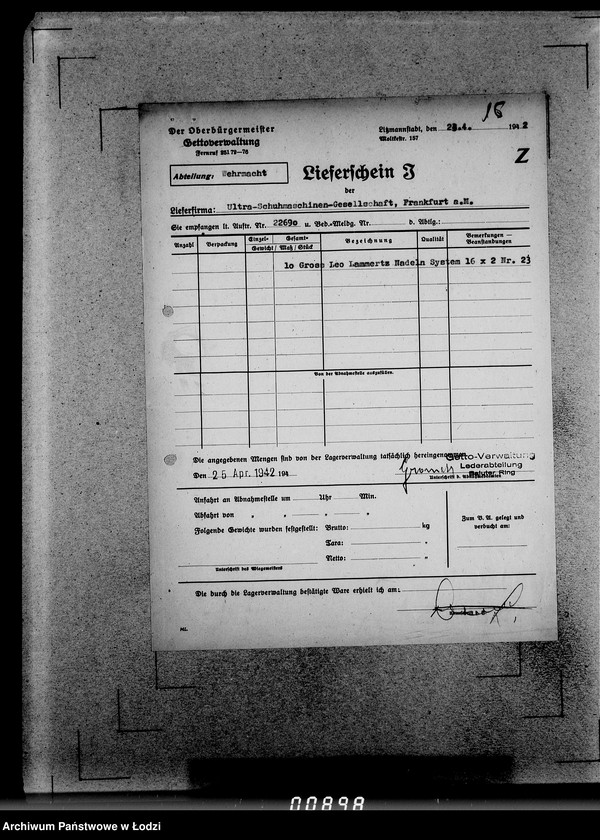 Obraz 20 z jednostki "339 Filztiefel U-Z.[Korespondencja i zamówienia]"