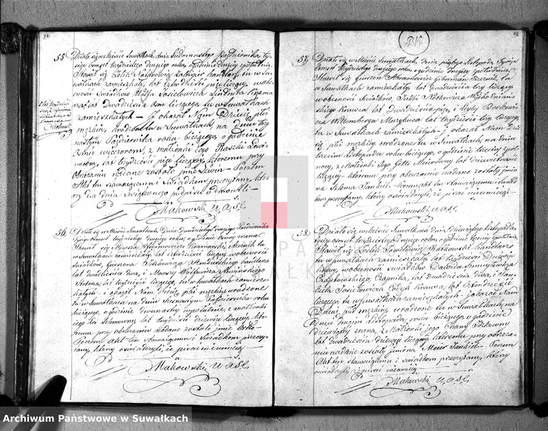 image.from.unit.number "Duplikat Akta Urzędnika Stanu Cwilnego Wyznania Moyżeszowego Okręgu Suwalskiego Urodzonych, Zaślubionych i Zmarłych z roku 1832"