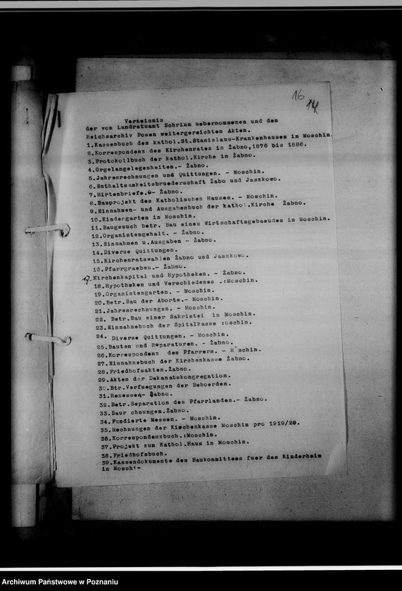 Obraz 20 z jednostki "[Korespondencja w sprawie przekazywania ksiąg kościelnych z Gausippenamt w Poznaniu do Reichsarchiv w Poznaniu]"