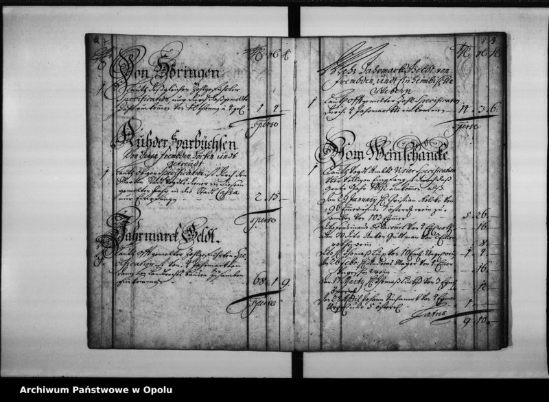 Obraz 9 z jednostki "Particular Rayttung Über Empfang undt Aussgab Geldt Bey der königlichen Stadt Oppeln vom Ersten January biess Ende Decembris Anno 1692"