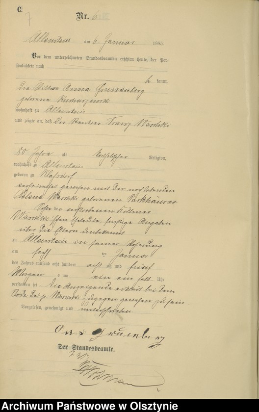 image.from.unit.number "Sterbe-Haupt-Register Nr 1 - 395"