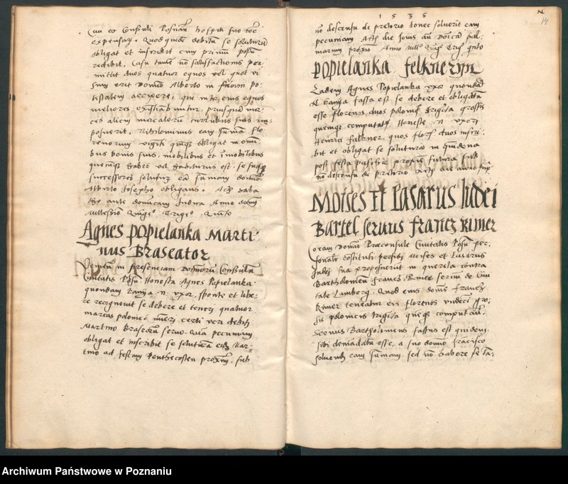 Obraz 18 z jednostki "Liber controversiarum coram spectabili consulatu Posnaniensi ab anno 1535 usque ad annum 1538."
