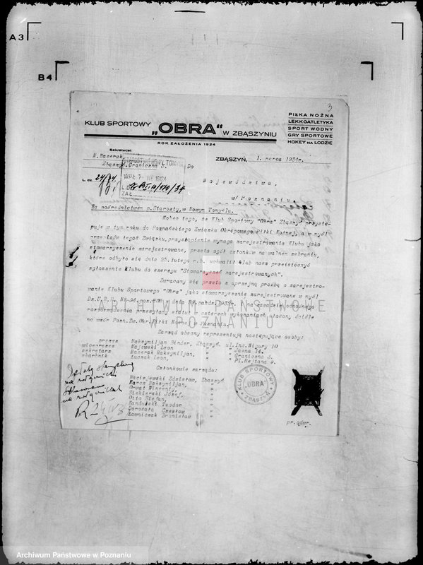 Obraz 7 z jednostki "/Klub Sportowy,,Obra" w Zbąszyniu/"