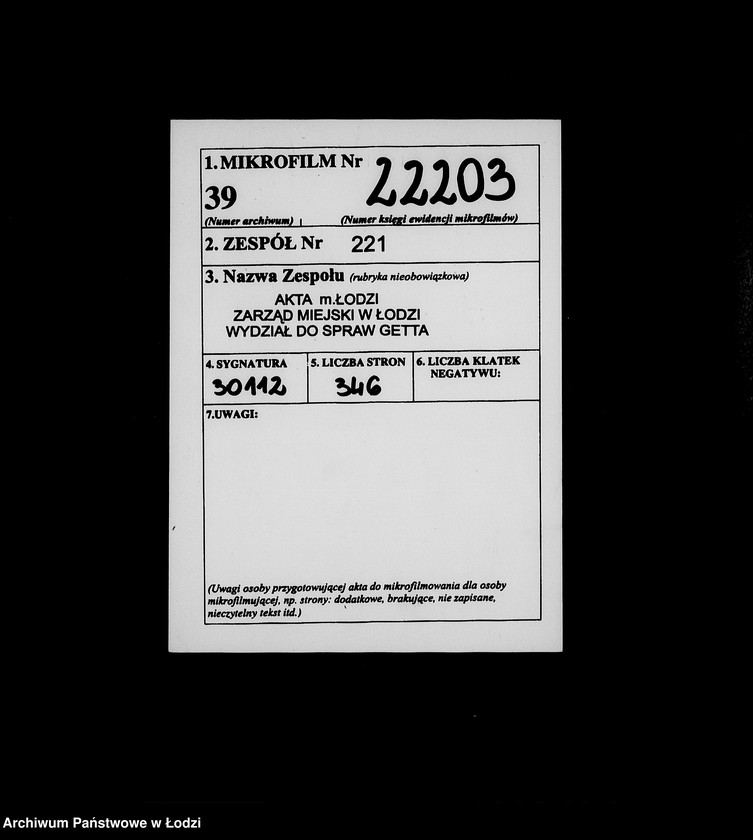 image.from.unit.number "Lebensmitteleinkauf. Aufträge, [Lieferscheinen und Rechnungen] 16841-16870 [Dostawa artykułów pierwszej potrzeby do Getta]"