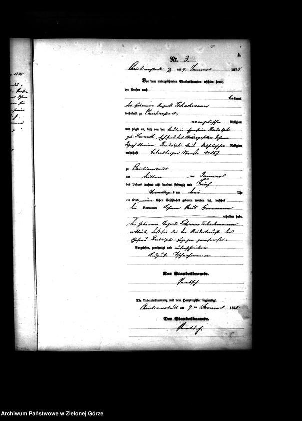 image.from.unit "Geburts-Neben-Register im Standes-Amt Christianstadt Kreis Sorau 1875"