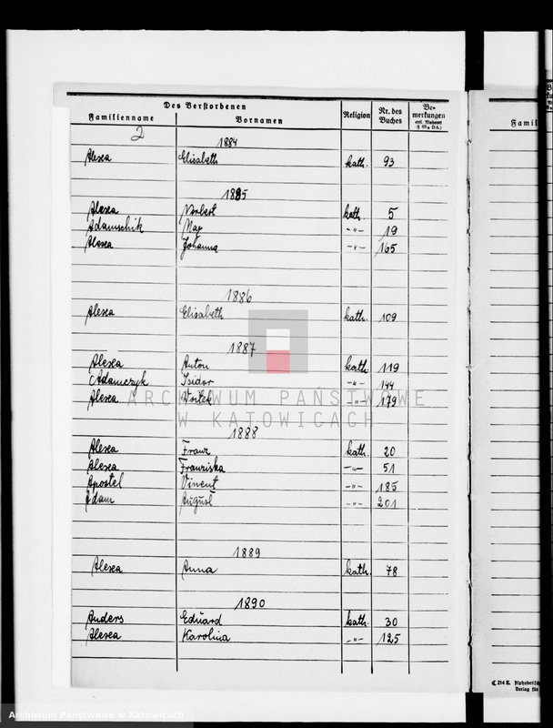 image.from.unit.number "Skorowidz do ksiąg zgonów za lata 1874-1890"