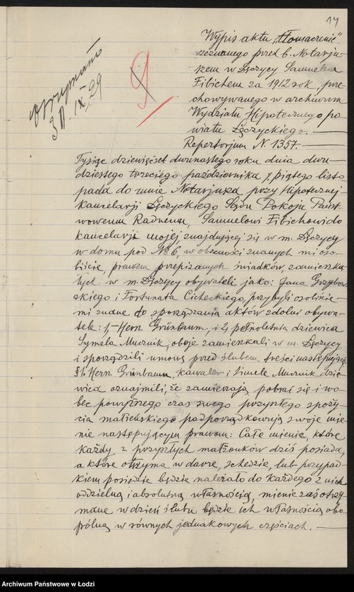 Obraz 16 z jednostki "Hersz Grynbaum – sprzedaż towarów kolonialno-spożywczych i wyrobów tytoniowych"