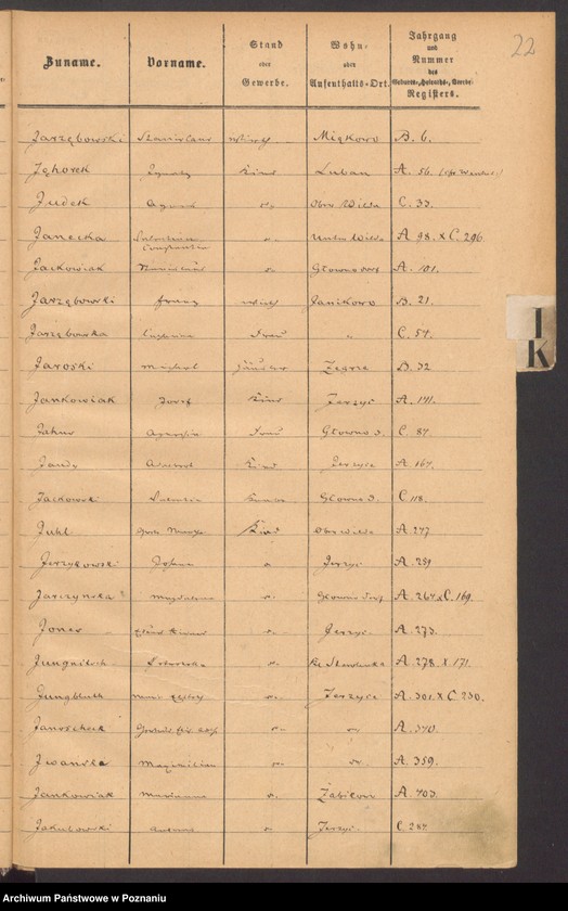 Obraz 20 z jednostki "Rejestr urodzeń, małżeństw, zgonów"