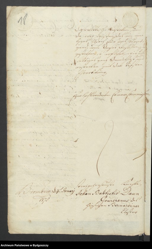 image.from.unit.number "Acta wegen des dem Bernardiner Closter zu Bromberg zu verabfolgenden freien Brennholzes"
