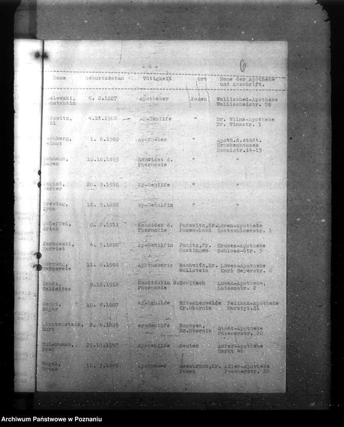 Obraz 10 z jednostki "Spisy lekarzy i aptekarzy w Kraju Warty"