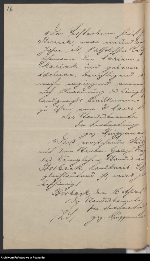 Obraz 19 z jednostki "Die von den Verlobten beigebrachten Urkunden zur Eheschliessung pro 1895"