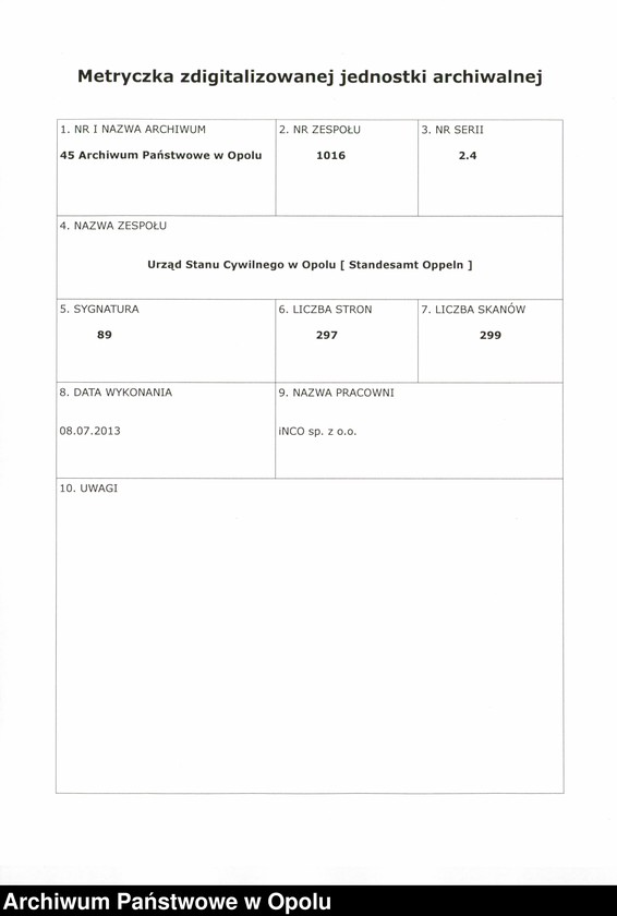 Obraz 2 z jednostki "Rejestr Małżeństw pierwopis 1888 [Opole] 1-148"