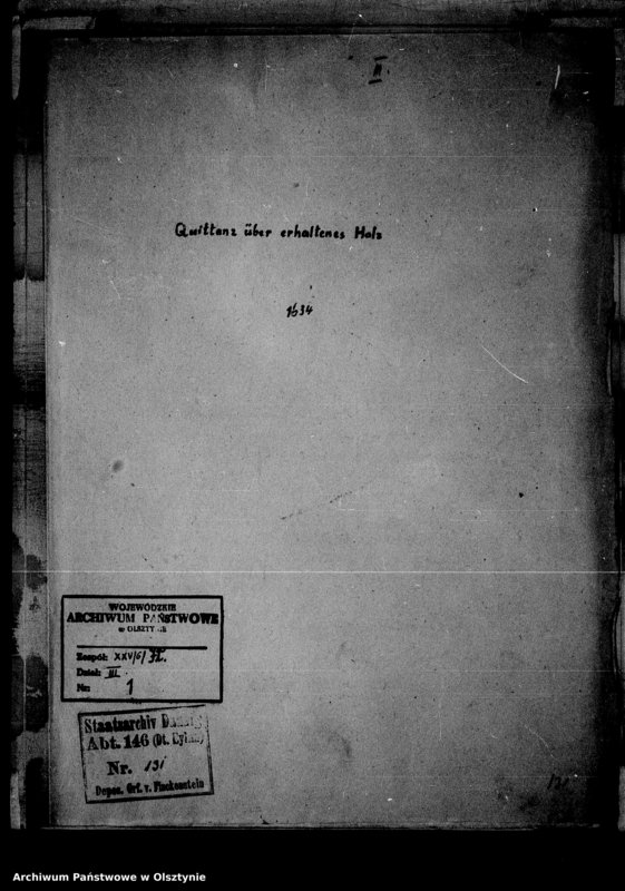 Obraz z jednostki "Quittanz des X-ian Vogt über von Wolf von Kreuzen empfangenes Holz"