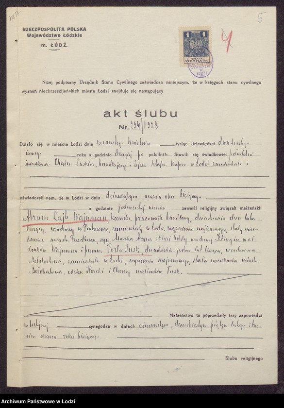 Obraz 7 z jednostki "Abram Lajb Wajnman- wyrób i sprzedaż towarów bawełnianych"