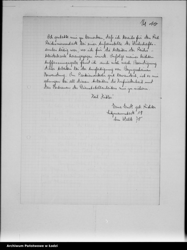 Obraz 19 z jednostki "Ausgeschiedene Angestellte F-G [Akta personalne]"