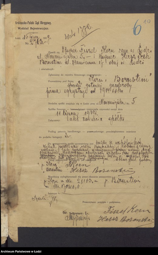 Obraz 12 z jednostki "Fiszel Korn i Hers Icek Borenstein – sprzedaż gotowej garderoby"