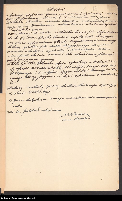image.from.unit.number "[Protokoły z lustracji gospodarki gminy wyznaniowej żydowskiej w Bodzentynie]"