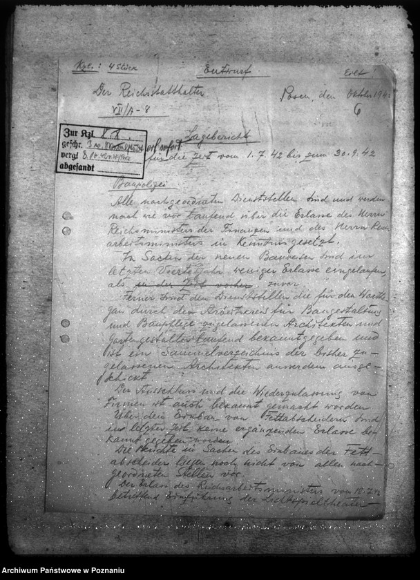 Obraz 10 z jednostki "Sprawozdania sytuacyjne wydziału budowlanego"