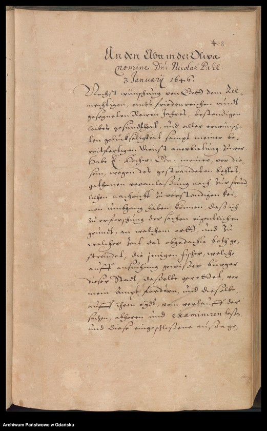 Obraz 9 z jednostki "Liber Missivarum in Anno Domini 1646. [Indeks adresatów]. Liber Missivarum in Anno Domini 1647. Index [adresatów]"