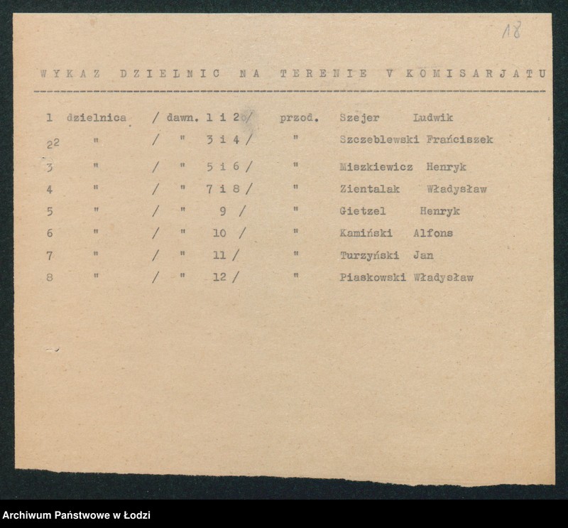 Obraz 20 z jednostki "[Akta V-go Komisariatu Milicji Obywatelskiej - rozkłady służby, spisy imienne, zapotrzebowanie na artykuły pierwszej potrzeby dla milicjantów, minuty różnych pism i dzienniki korespondencji]"