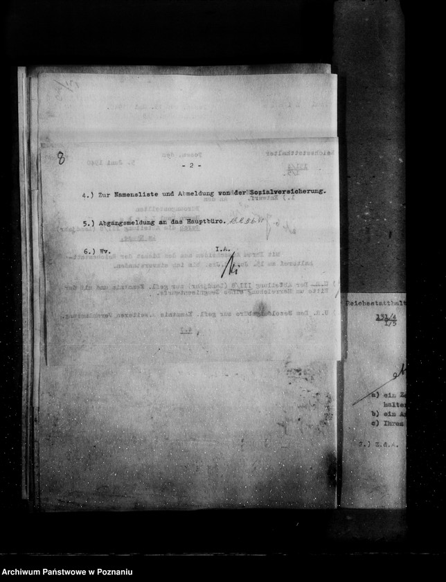 Obraz 12 z jednostki "Angestellten der Zentralstelle "Deutsche Volksliste" Posen"