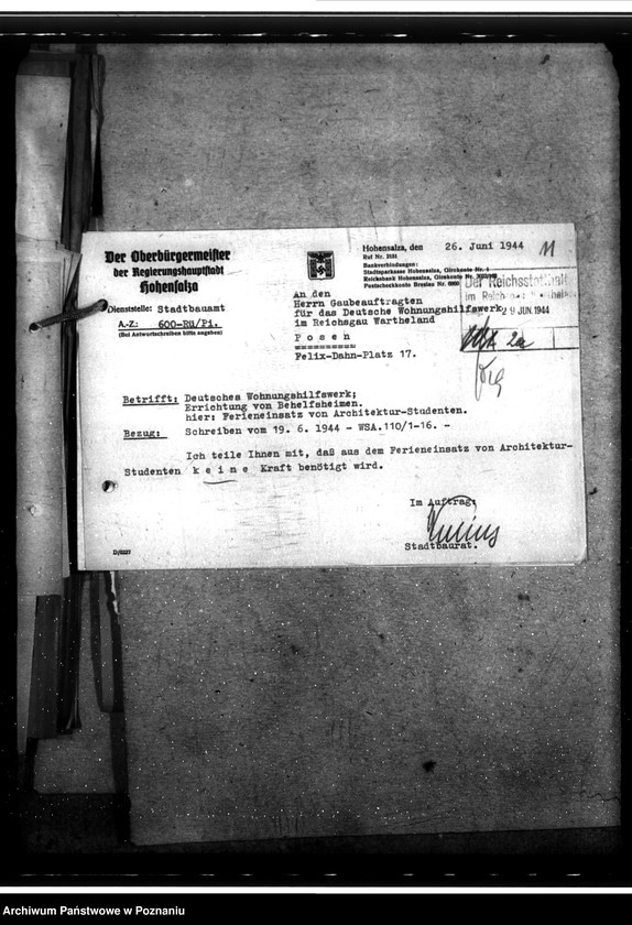 Obraz 17 z jednostki "Studenteneinsatz während der Semsterferien am Behelfsheimbau"