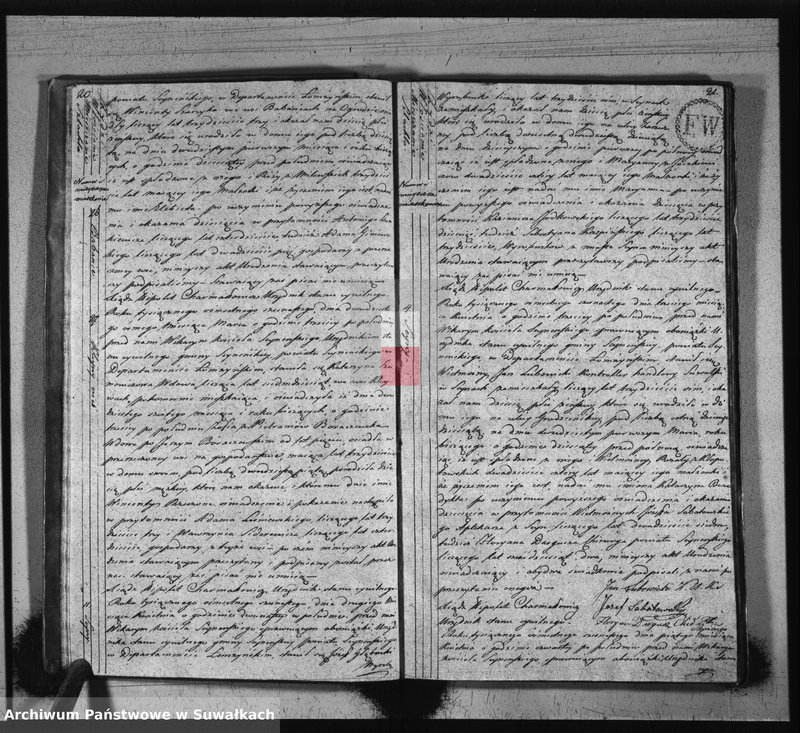 image.from.unit.number "Akta stanu cywilnego urodzonych w gminie seyneńskiey od 1-go stycznia 1816 roku."