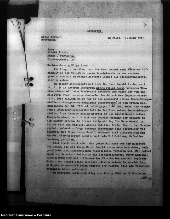 Obraz 10 z jednostki "Korruptionserscheinungen. Gedenkfeier für Landrat Trende in Kutno"