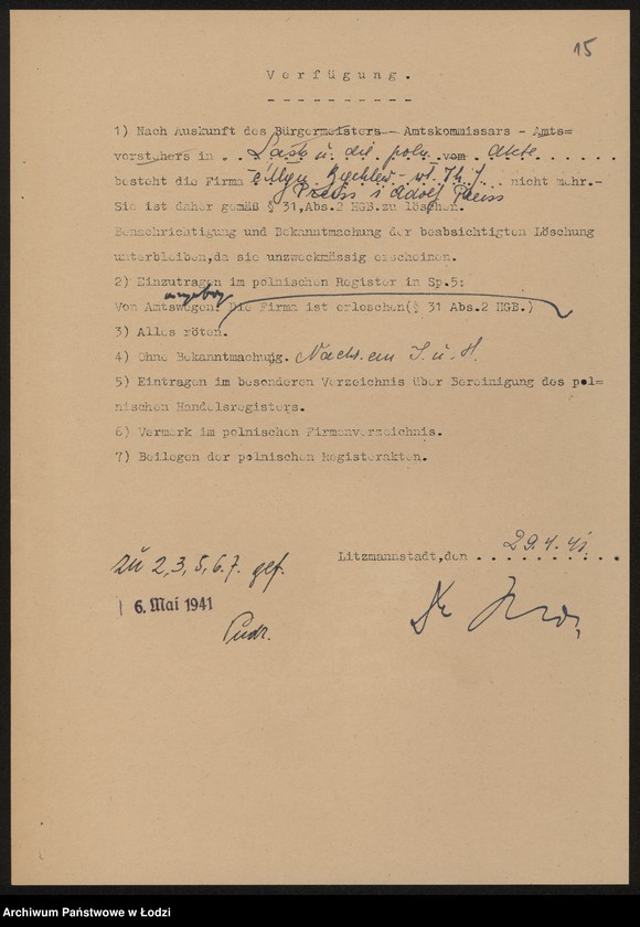 Obraz 17 z jednostki "Teodor i Adolf Preiss Młyn Bychlew – prowadzenie młyna motorowego"