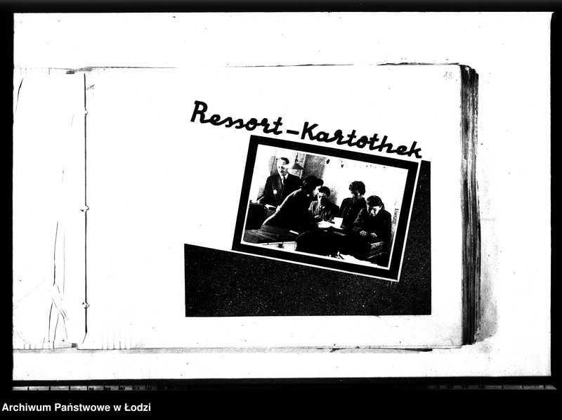 Obraz 17 z jednostki "[Album Arbeisamtu - Wydziału Pracy. Pracownicy wydziałów, graficzne przedstawienie schematu organizacji, używane druki, objaśnienia historyczne, rozbiórki domów]"