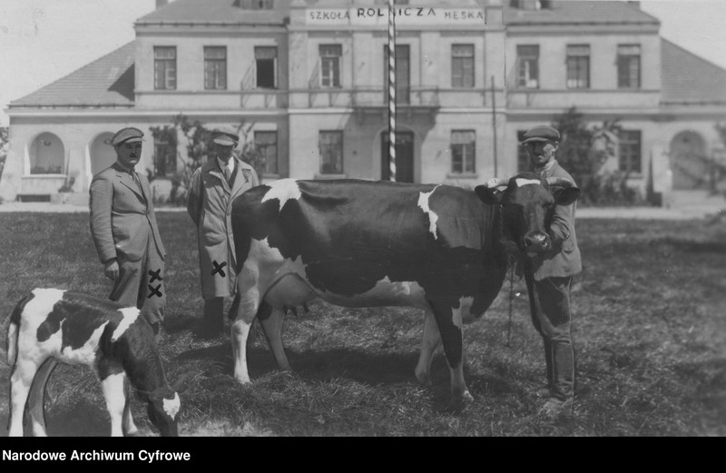 Uczniowie Szkoły Rolniczej Męskiej w Wacynie podczas zajęć praktycznych