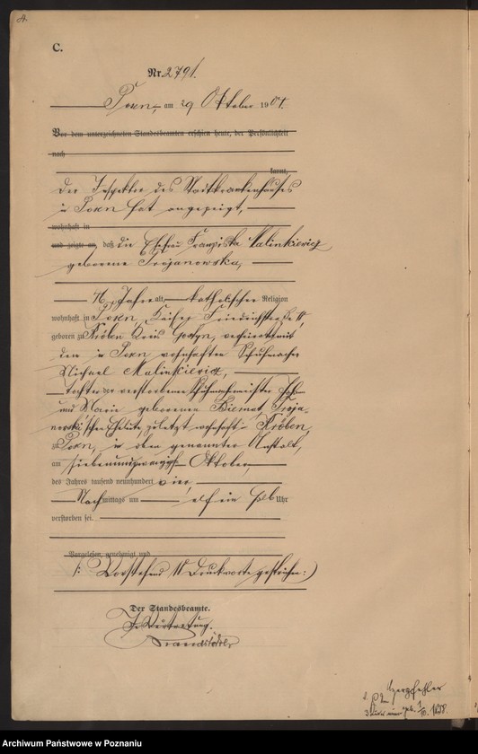 Obraz 6 z jednostki "Księga miejscowa zgonów tom VI"