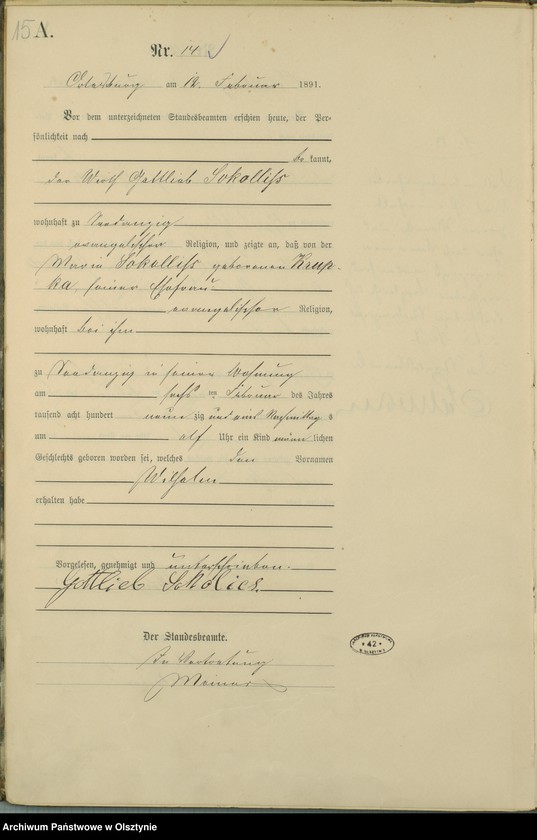 image.from.unit.number "Geburts-Haupt-Register Nr 1 - 99"