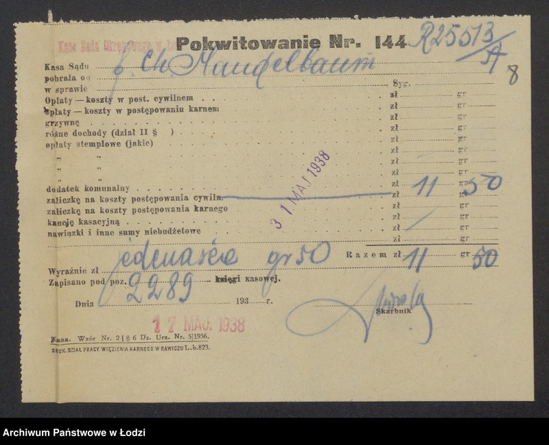 Obraz 10 z jednostki "Chaim Pinkwas Mandelbaum- sprzedaż pończoch i galanterii"