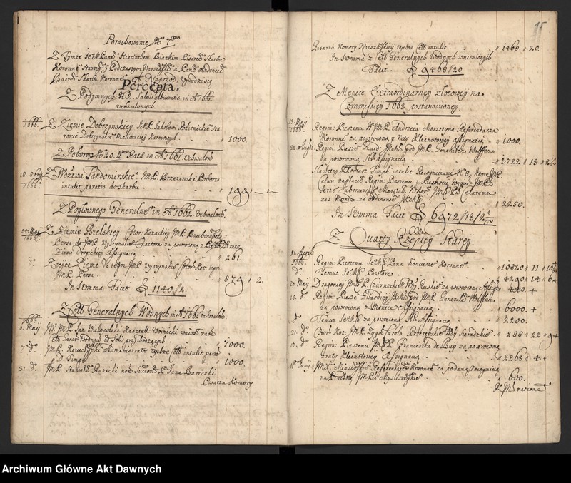 image.from.unit.number "Rejestr różnych dochodów i rozliczeń skarbu koronnego sporządzony przez pisarza A. Baiera."