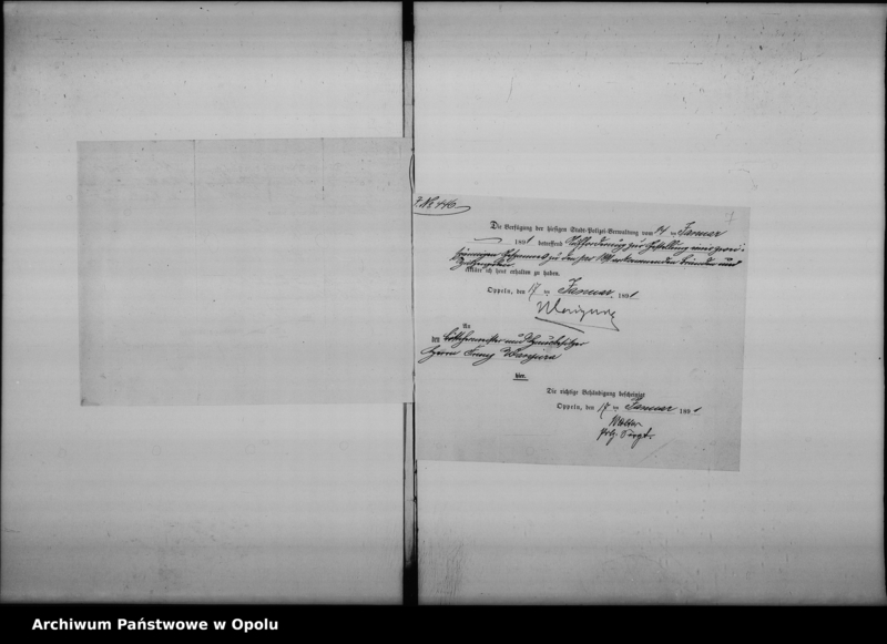 image.from.unit.number "Acta des Magistrats zu Oppeln betreffend das Feuer Lösch-Wesen hier Vol. I"