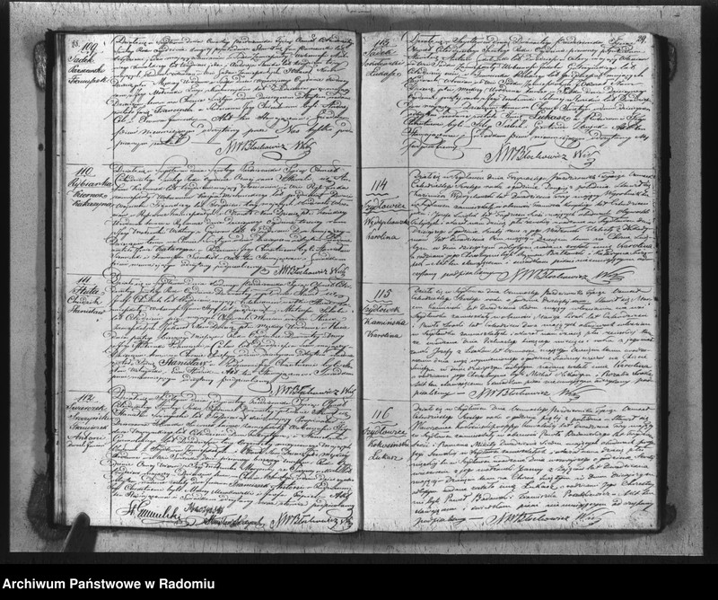 image.from.unit.number "Księga aktów cywilno religijnych urodzonych, zaślubionych i zmarłych kościoła parafialnego szydłowieckiego na rok 1846"