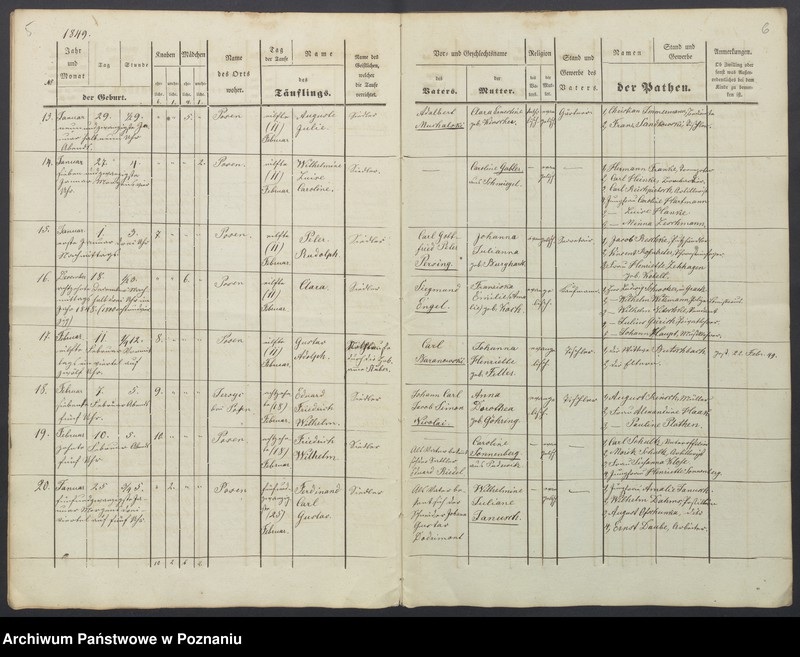 Obraz 6 z jednostki "Taufregister"