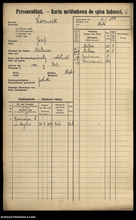 image.from.unit.number "[Spis ludności Łodzi] Żórawiak - Zybrand"